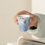 Hand-Painted Snow Plum Cylindrical Tasting Cup — view 3