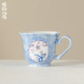 Hand-Painted Snow Plum Floral Ear-Handle Tasting Cup — view 2