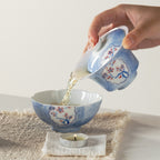 Hand-Painted Snow Plum Horseshoe Gaiwan — view 4