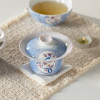 Hand-Painted Snow Plum Horseshoe Gaiwan — view 5