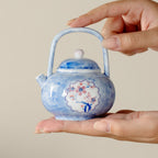 Hand-Painted Snow Plum Palace Lantern Bail-Handle Teapot — view 5