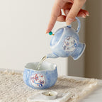 Hand-Painted Snow Plum Pearl Teapot — view 4