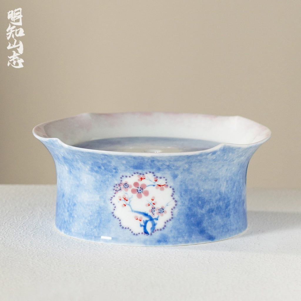Hand-Painted Snow Plum Suhe Pot Rest — view 2