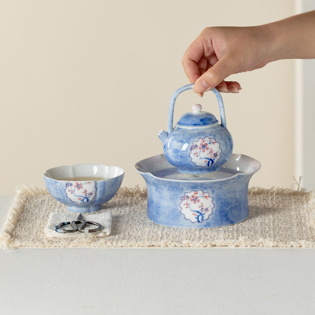 Hand-Painted Snow Plum Suhe Pot Rest — view 4
