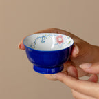 Ivory Clay Blue Floral Tale Joyful Tasting Cup — view 3