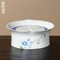 Ivory Clay Blue Floral Tale Suhe Pot Rest — view 2