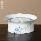 Ivory Clay Blue Floral Tale Suhe Pot Rest — view 2