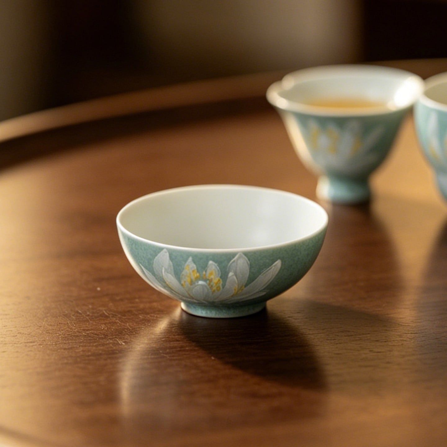 Lake Blue Moonlit White Lotus Sleeping Star Tasting Cup — view 4