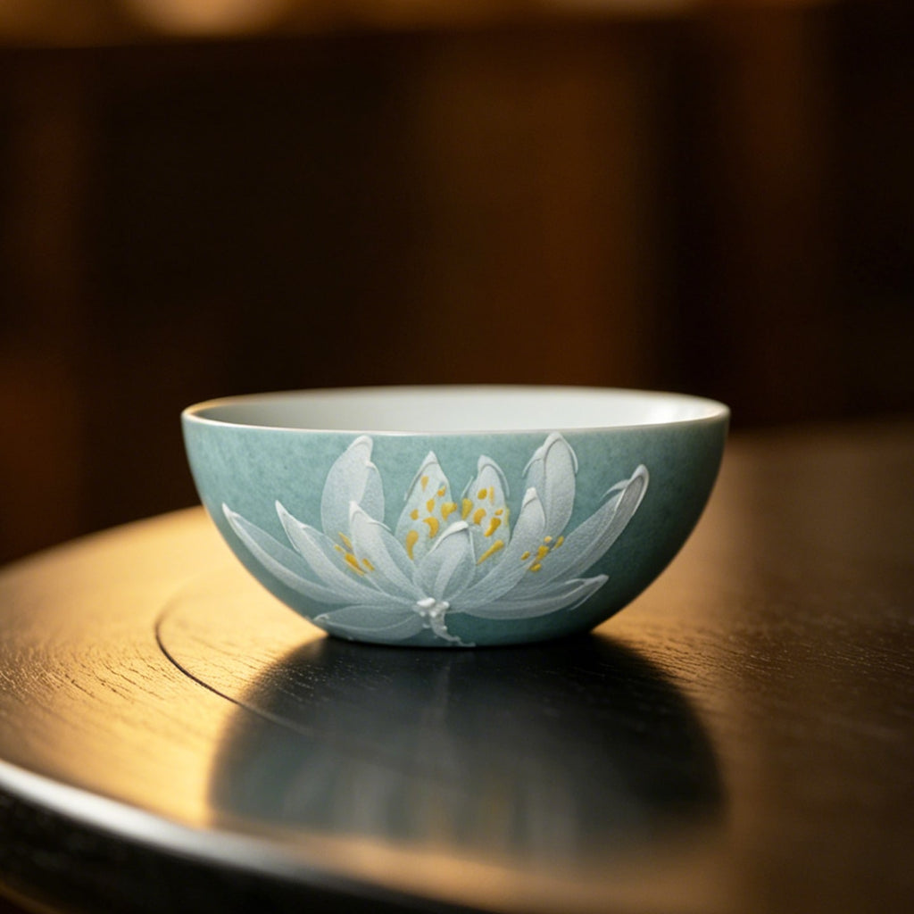 Lake Blue Moonlit White Lotus Sleeping Star Tasting Cup — view 5