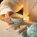Lake Blue Trailing Rose Chrysanthemum Tasting Cup — view 2