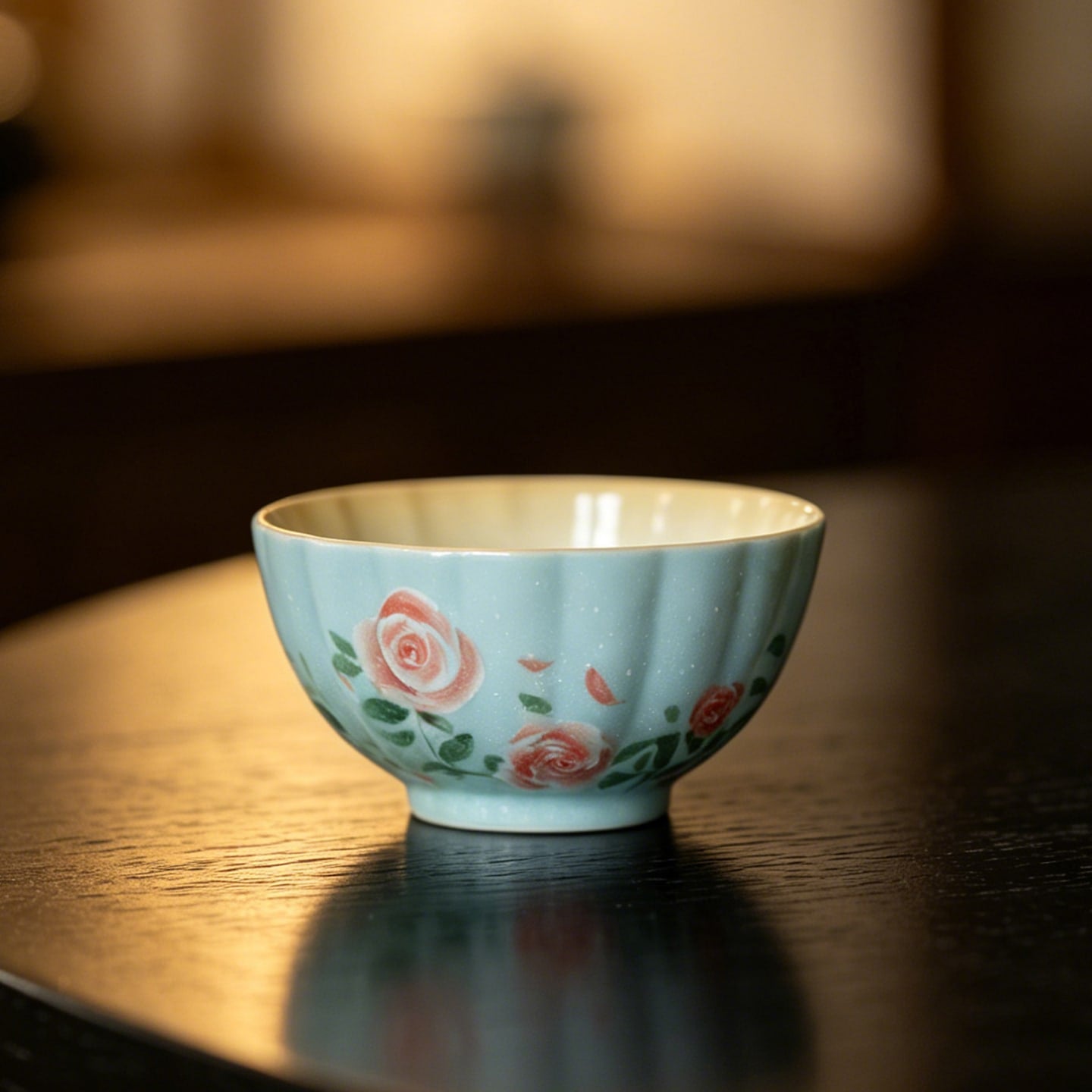 Lake Blue Trailing Rose Chrysanthemum Tasting Cup — view 5