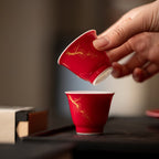 Lang Red Six-Pattern Tasting Cup — view 1