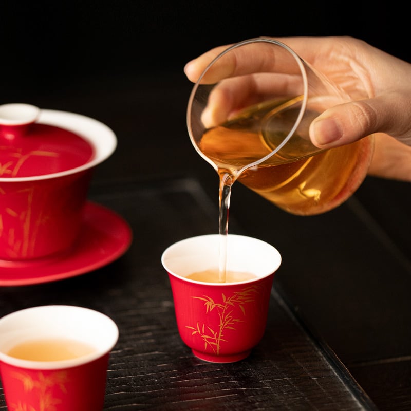 Lang Red Six-Pattern Tasting Cup — view 4