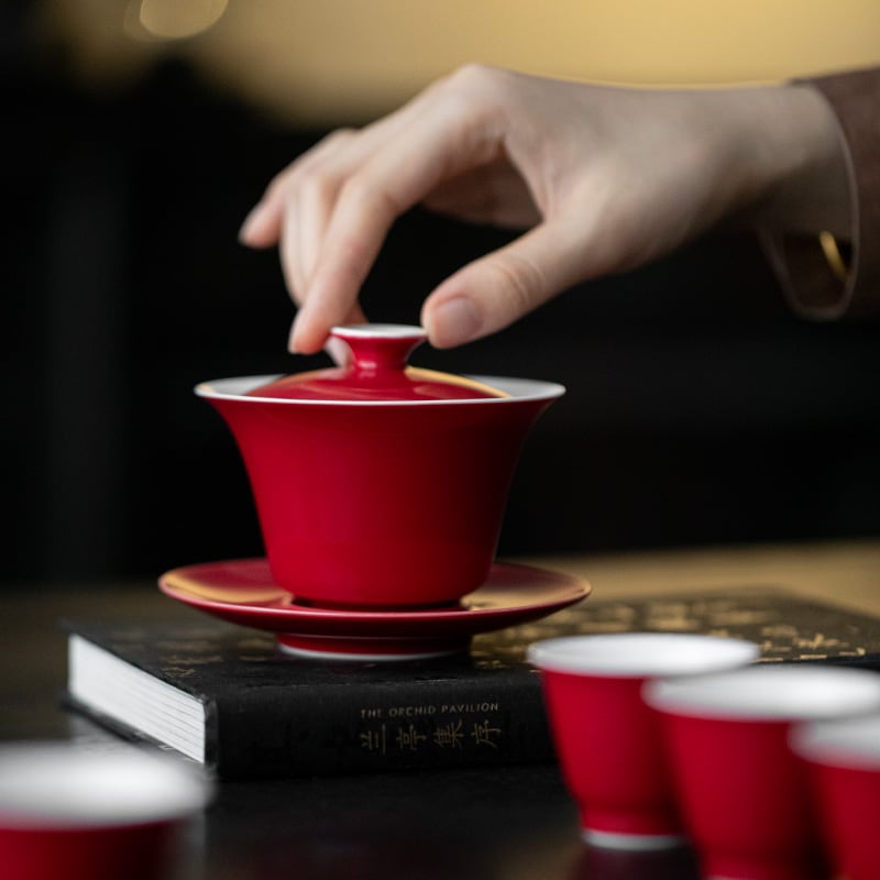 Lang Red Yiwen Gaiwan & Xiantan Cup Set