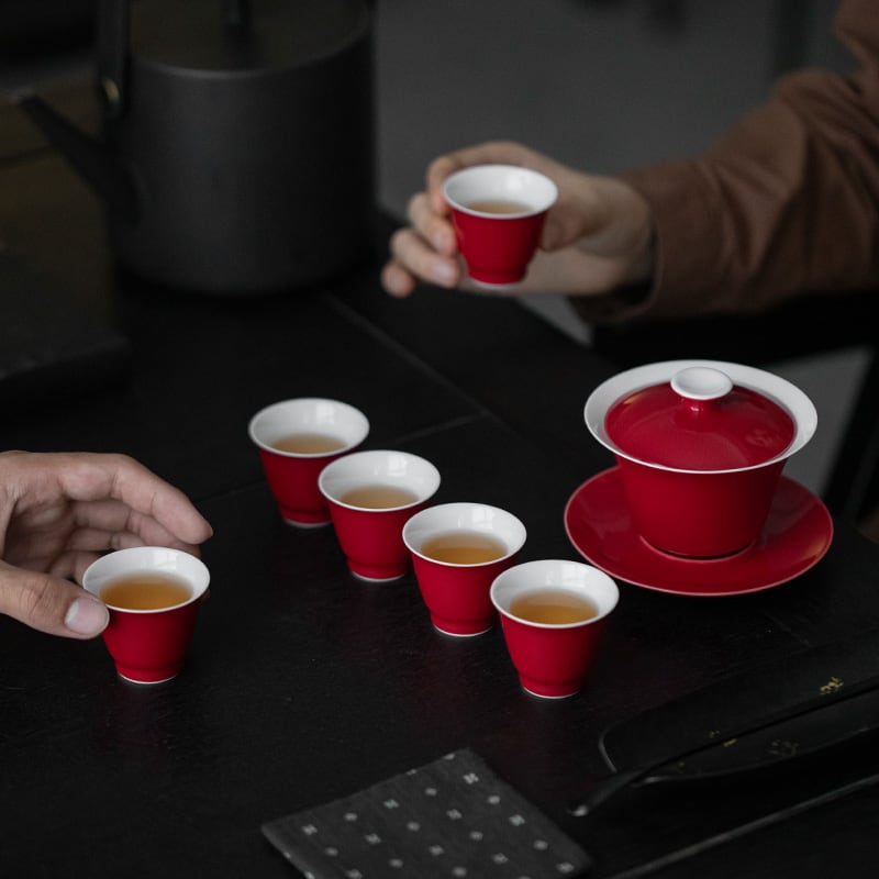 Lang Red Yiwen Gaiwan & Xiantan Cup Set — view 5