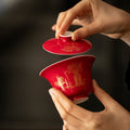 Lang Red Yiwen Three-Pattern Gaiwan — view 1