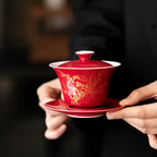 Lang Red Yiwen Three-Pattern Gaiwan — view 3