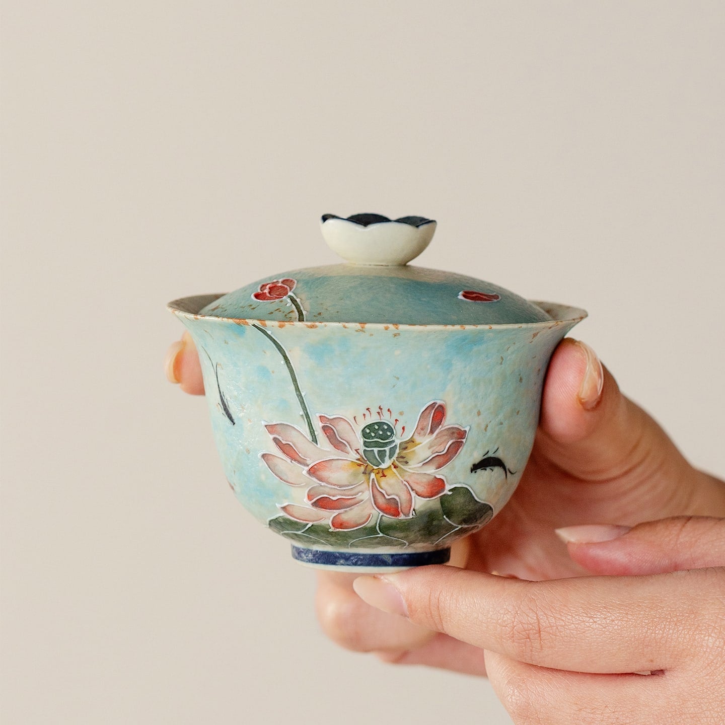 Lanting Pink Lotus Fortune Lotus Gaiwan — view 3