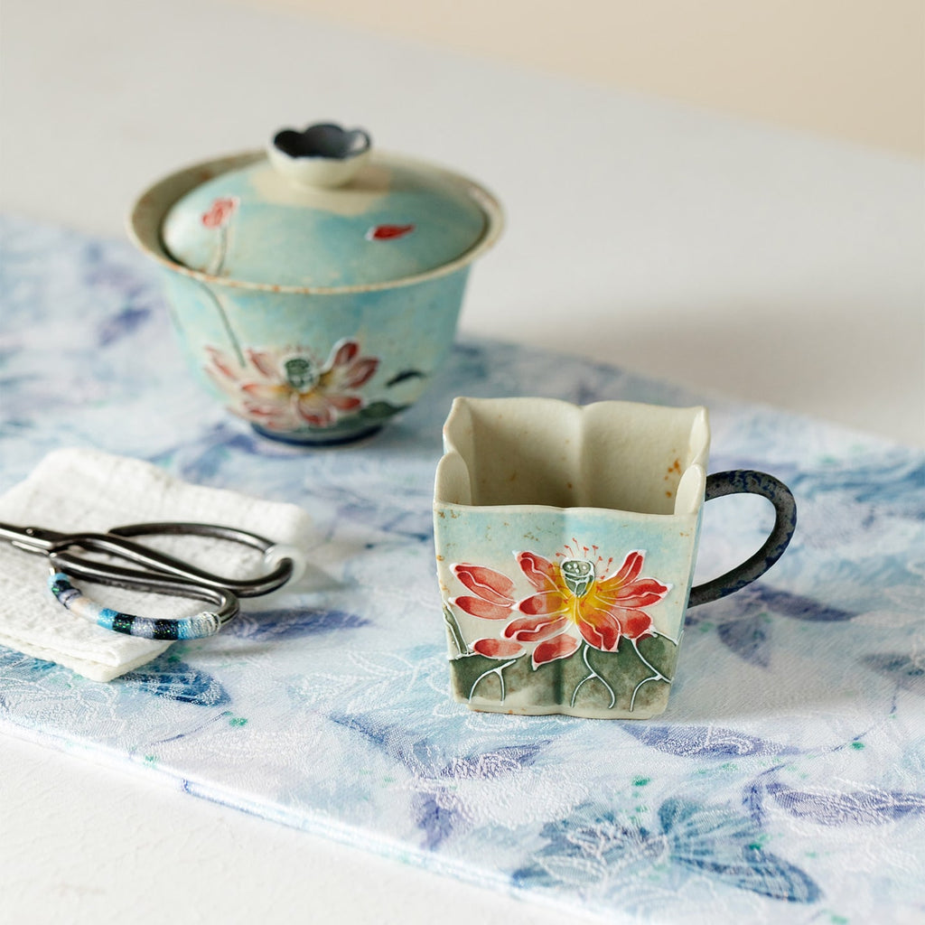 Lanting Pink Lotus Quiet-Frost Handle Tasting Cup — view 5