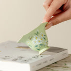 Meadow Green Hand-Painted Daisy Flowing Cloud Petal-Rim Tasting Cup — view 5
