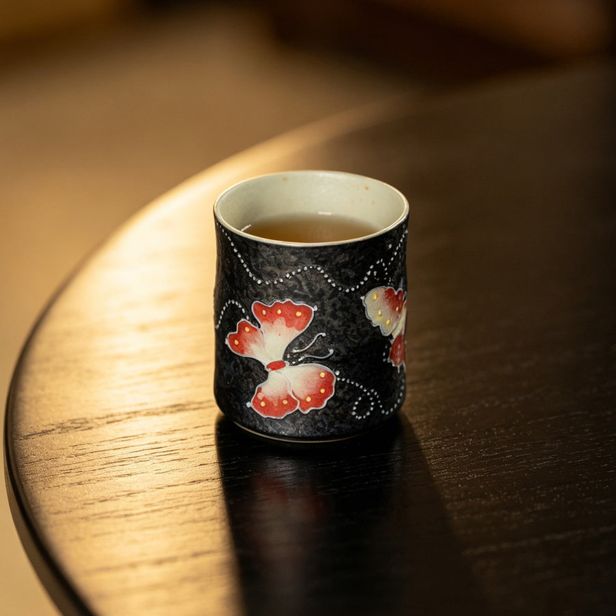 Midnight Black Zhuangzi's Butterfly Dream Bamboo-Knot Tasting Cup — view 3