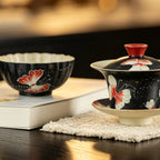 Midnight Black Zhuangzi's Butterfly Dream Chrysanthemum Tasting Cup — view 4