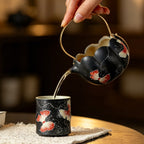 Midnight Black Zhuangzi's Butterfly Dream Clear Harmony Bail-Handle Fairness Pitcher — view 2
