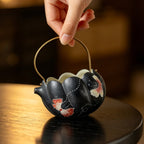 Midnight Black Zhuangzi's Butterfly Dream Clear Harmony Bail-Handle Fairness Pitcher — view 4