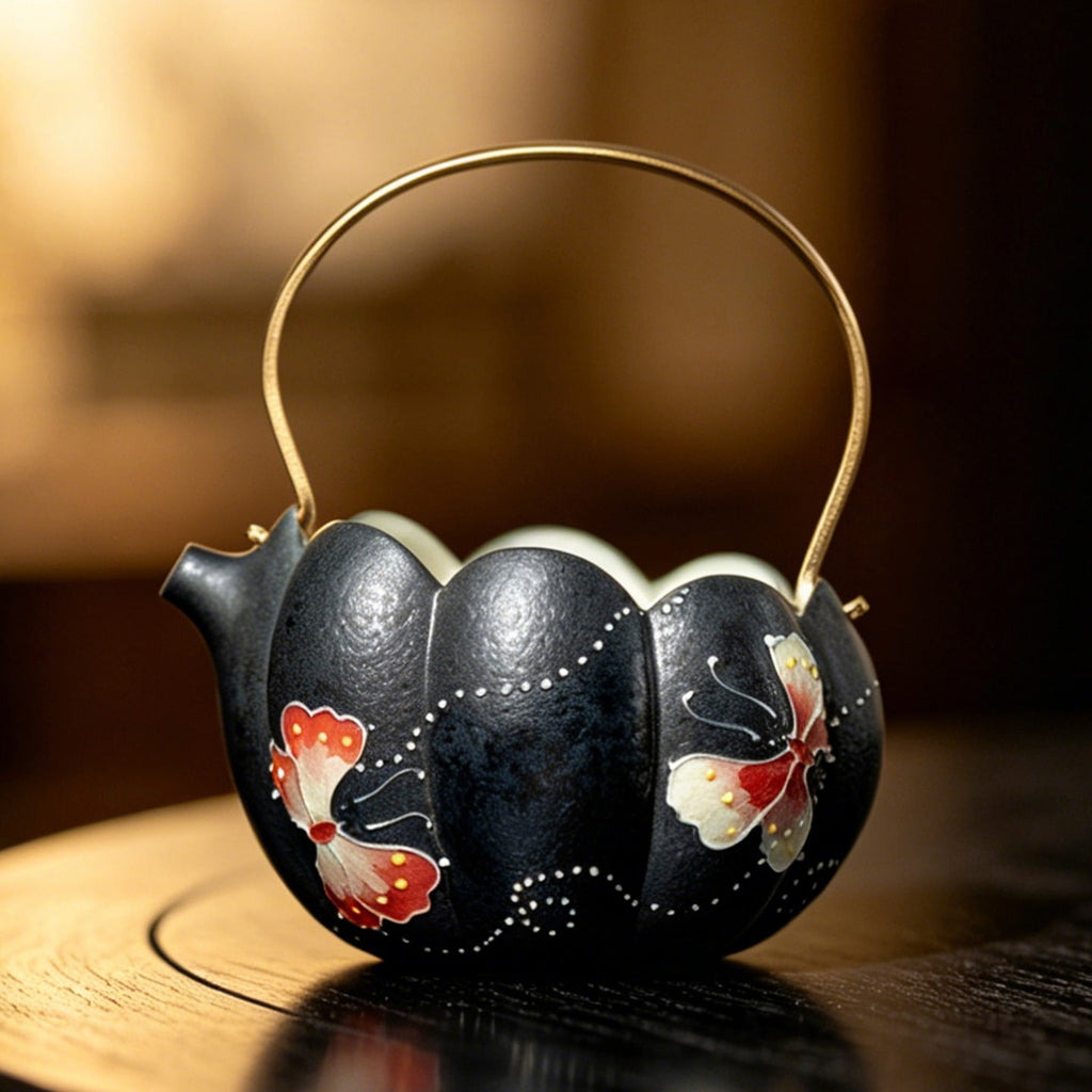 Midnight Black Zhuangzi's Butterfly Dream Clear Harmony Bail-Handle Fairness Pitcher — view 5
