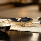 Midnight Black Zhuangzi's Butterfly Dream Gilded-Fringe Pot Rest — view 3