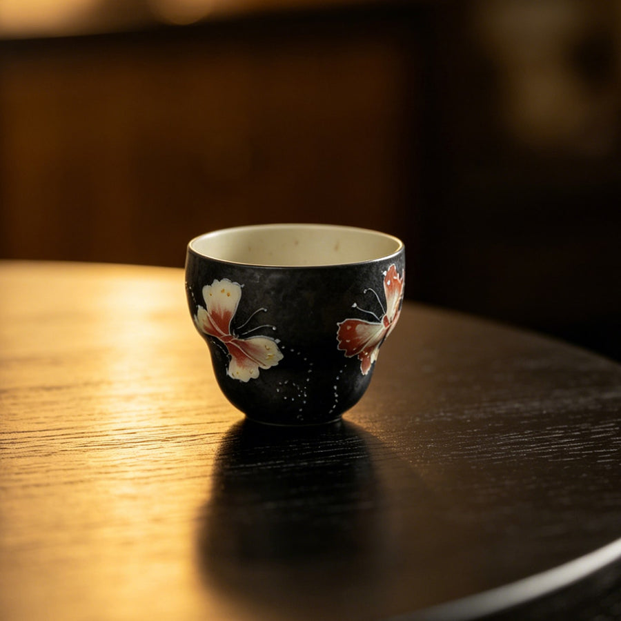 Midnight Black Zhuangzi's Butterfly Dream Gourd Tasting Cup — view 3