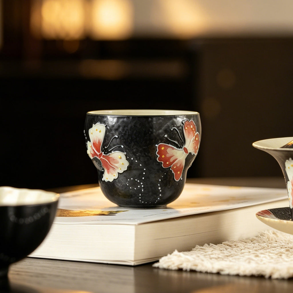 Midnight Black Zhuangzi's Butterfly Dream Gourd Tasting Cup — view 4