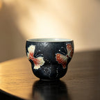 Midnight Black Zhuangzi's Butterfly Dream Gourd Tasting Cup — view 5