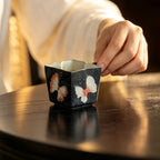 Midnight Black Zhuangzi's Butterfly Dream Quiet-Frost Handle Tasting Cup — view 3