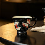 Midnight Black Zhuangzi's Butterfly Dream Round Handle Tasting Cup — view 4