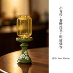 Ming-Qing Painted Candle Holder — view 3