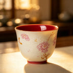 Mist Grey Auspicious Butterfly Flower Spirit Cup — view 3