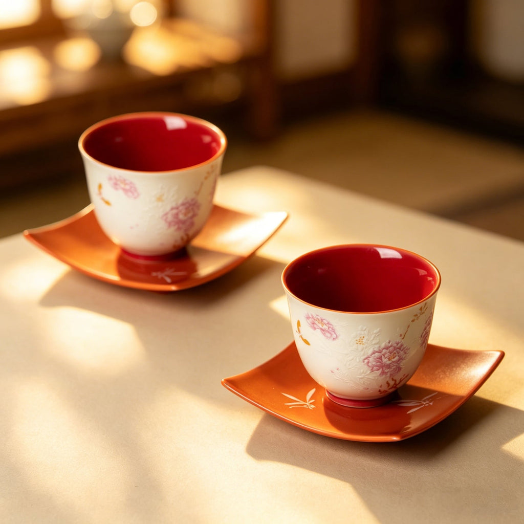Mist Grey Auspicious Butterfly Flower Spirit Cup — view 4