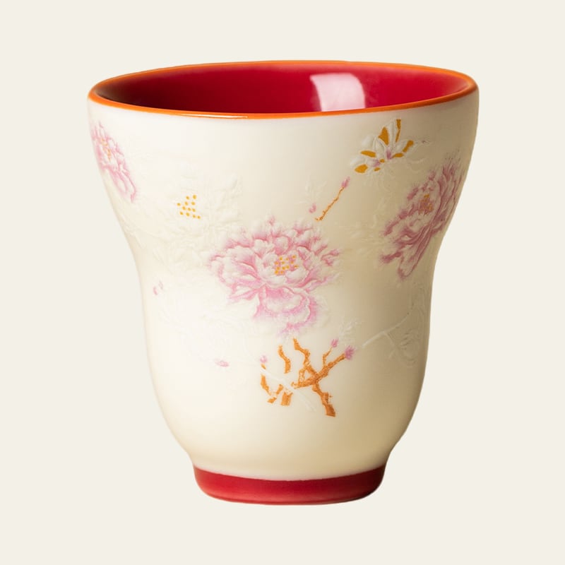 Mist Grey Auspicious Butterfly Gourd Cup — view 2