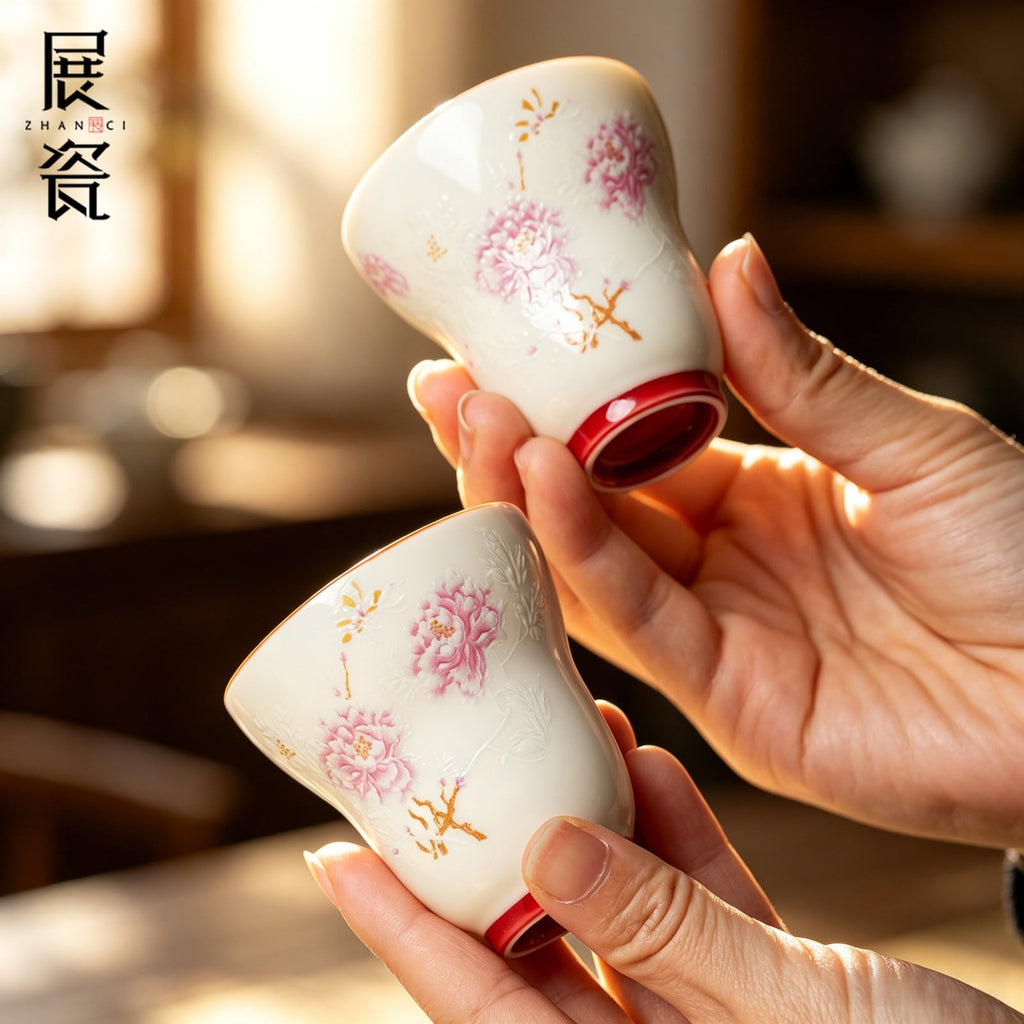 Mist Grey Auspicious Butterfly Gourd Cup — view 4