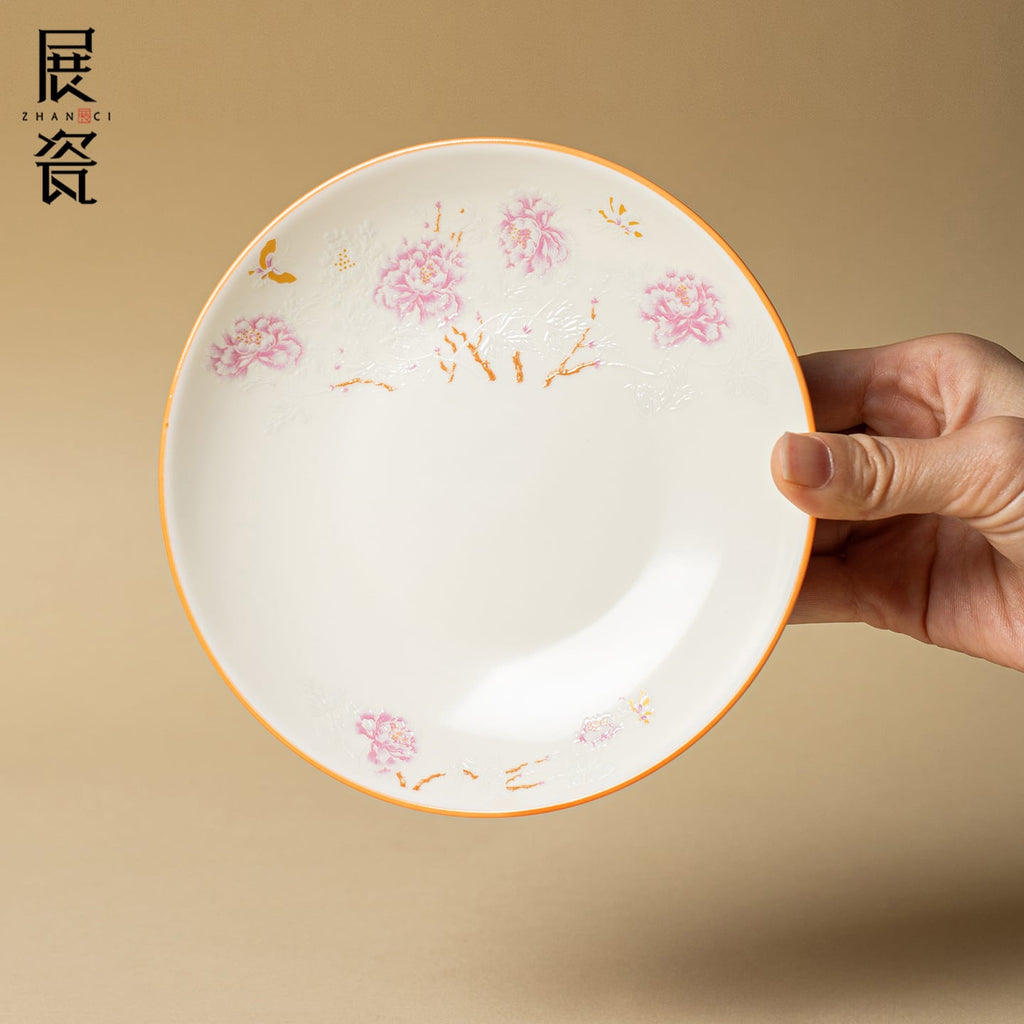 Mist Grey Auspicious Butterfly Yuanman Teapot Stand — view 5