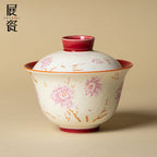 Mist Grey Auspicious Butterfly Yuanman Two-Piece Gaiwan — view 3