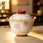 Mist Grey Auspicious Butterfly Yuanman Two-Piece Gaiwan — view 4