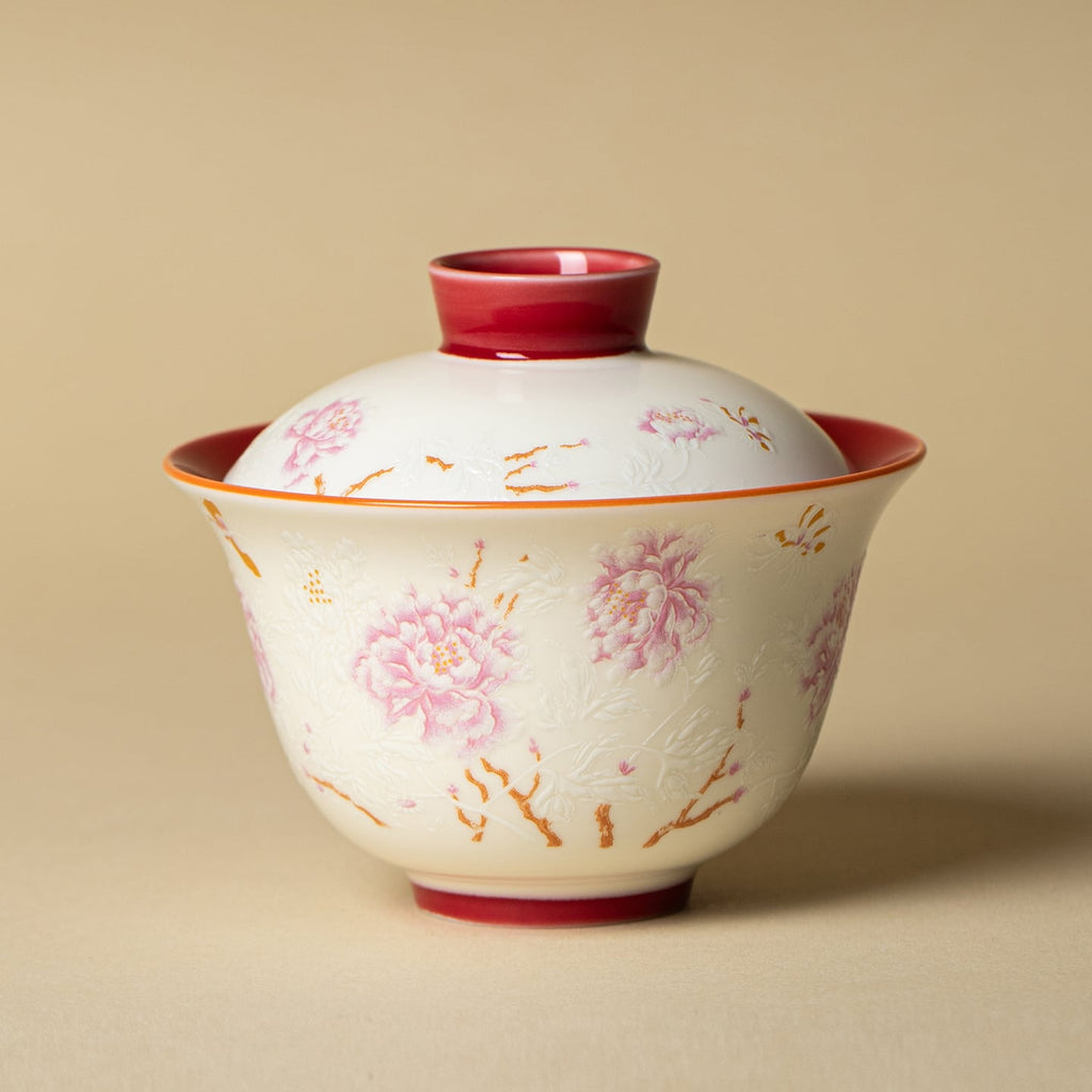 Mist Grey Auspicious Butterfly Yuanman Two-Piece Gaiwan — view 5