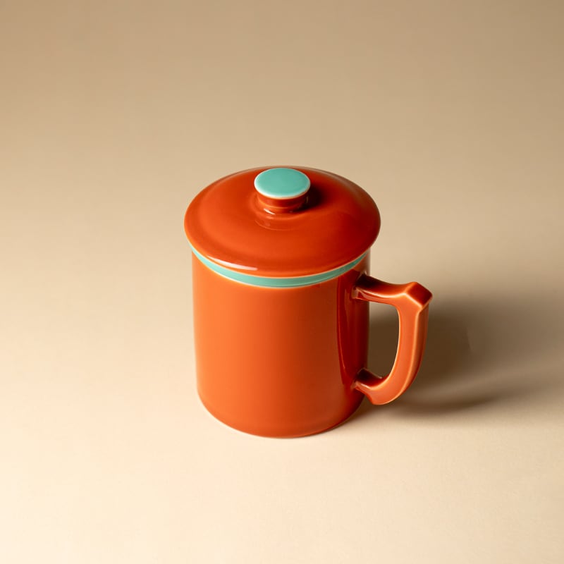 Palace Red Fanmu Office Tea Mug — view 1