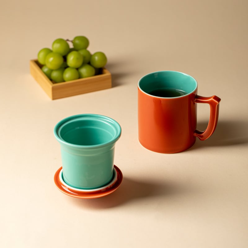 Palace Red Fanmu Office Tea Mug