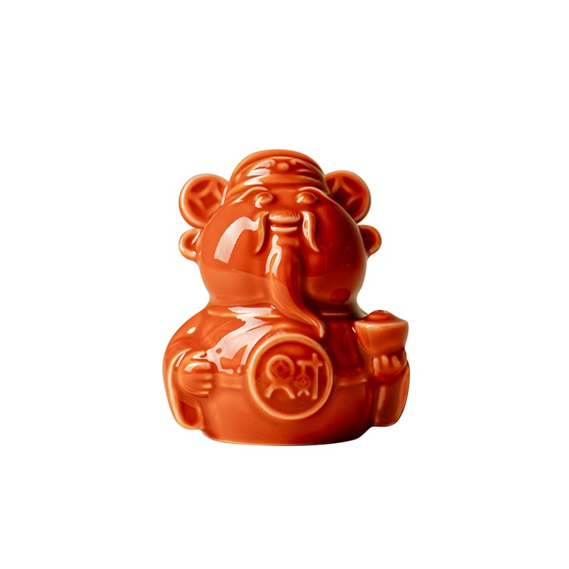 Palace Red Fortune Deity Tea Pet — view 1
