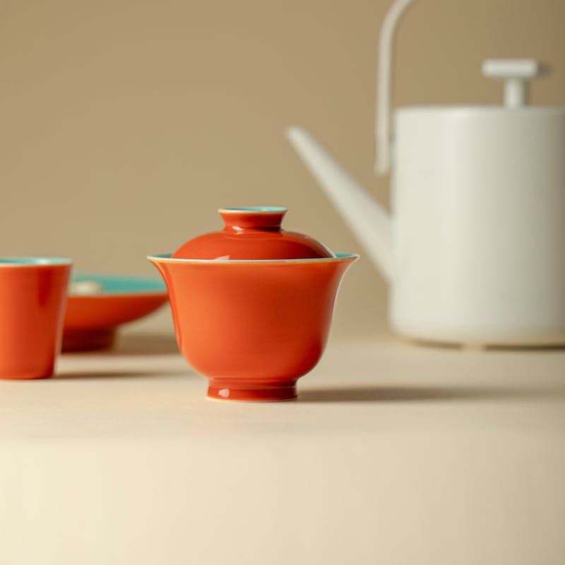 Palace Red Four-Pattern Gaiwan Collection — view 2