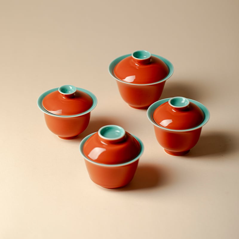 Palace Red Four-Pattern Gaiwan Collection — view 5
