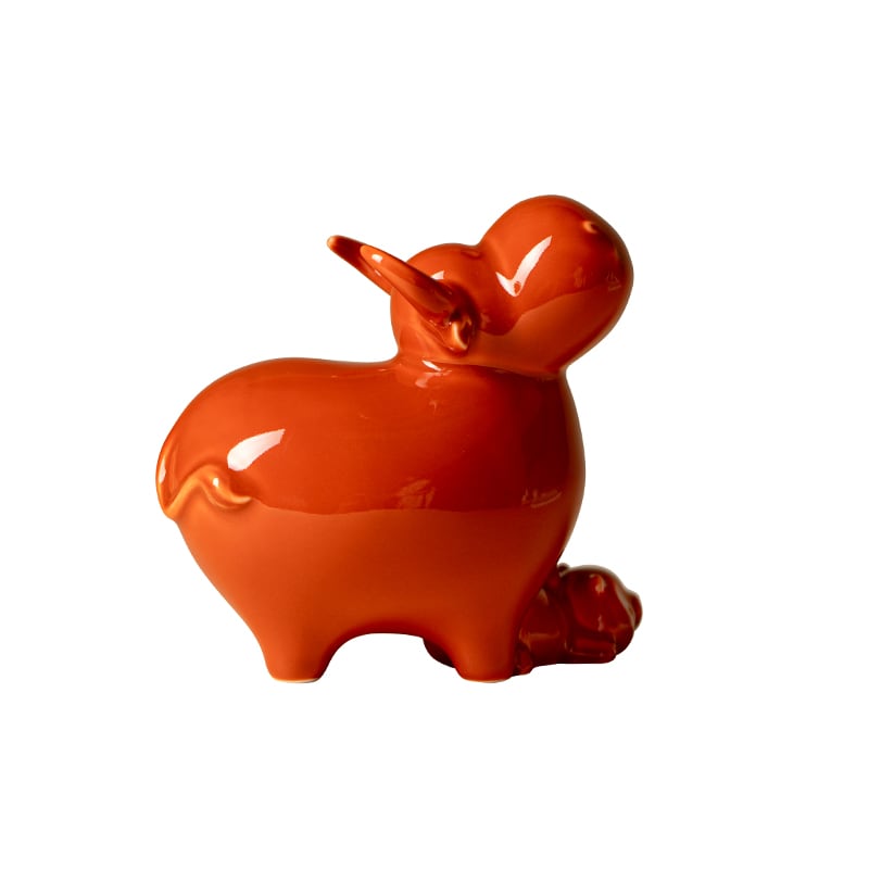 Palace Red Ox & Persimmon Tea Pet — view 1
